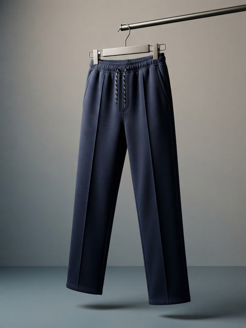 Baggy Straight-Fit Fleece Trousers