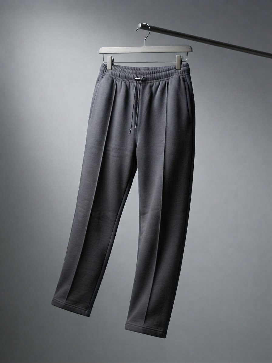 Baggy Straight-Fit Fleece Trousers